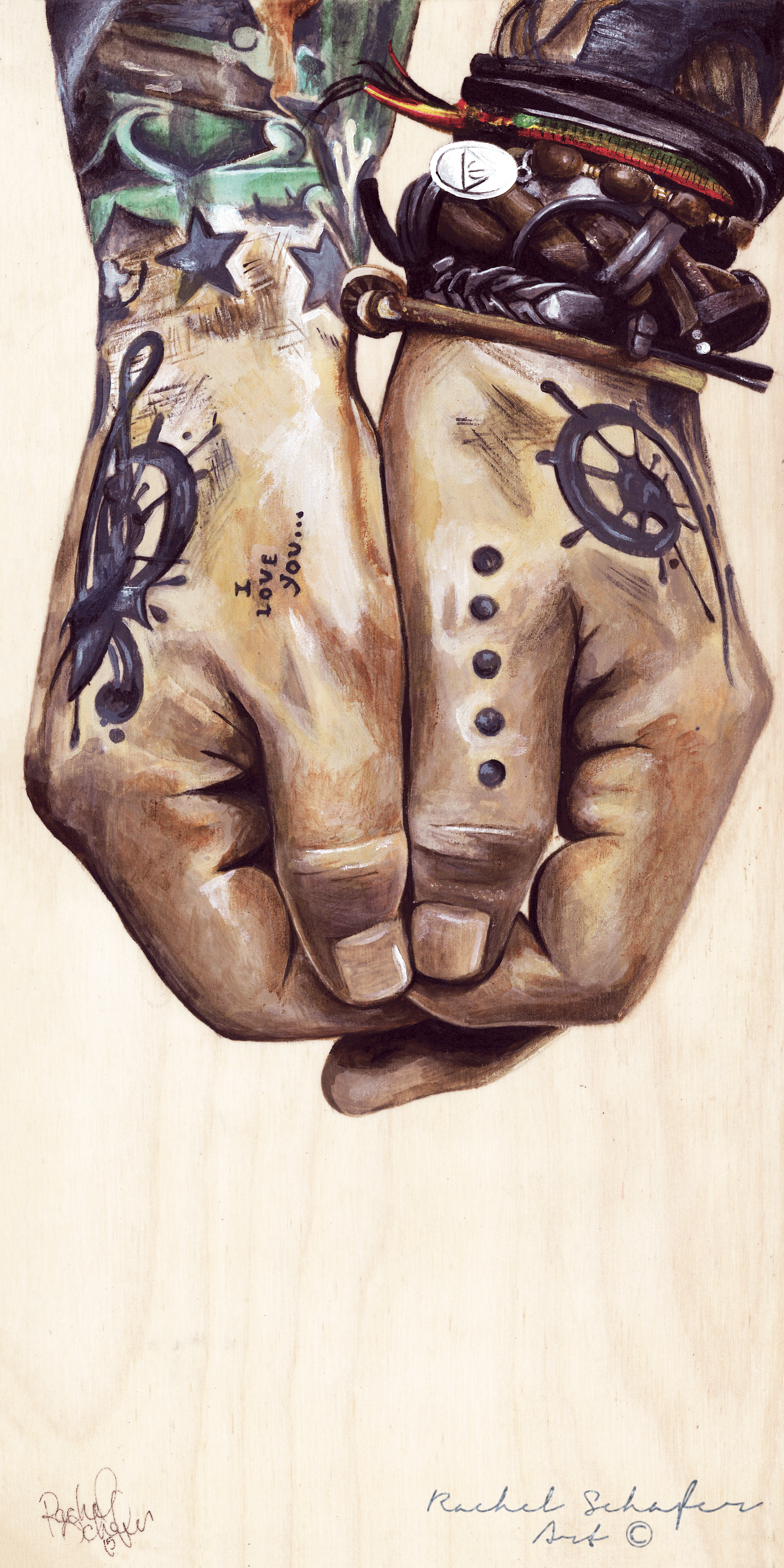 Tattoo Hands Painting